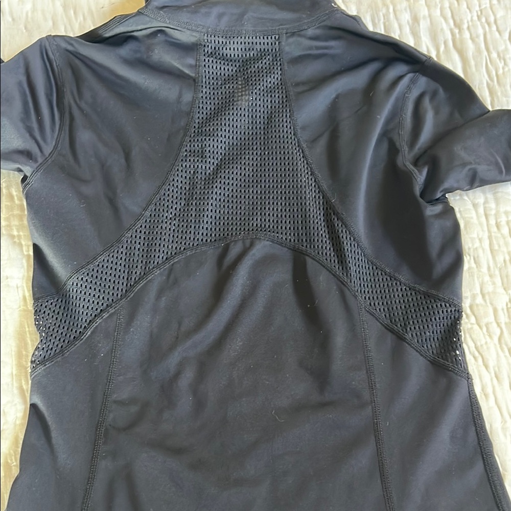 Zella Black Utility Jacket with Zip-Front Closure zip pocket netting XS - Picture 8 of 8